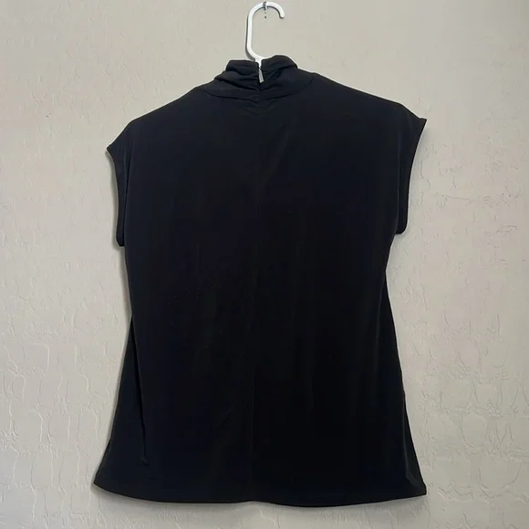 Michael Kors Women's Twisted Neck Sleeveless Top Black - Picture 4 of 7